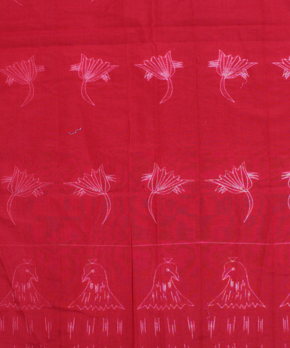 2.5m Red tie dye cotton silk shibori kurta material