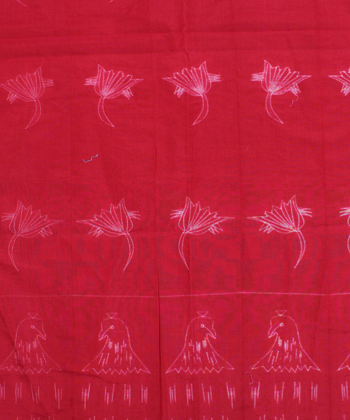 2.5m Red tie dye cotton silk shibori kurta material