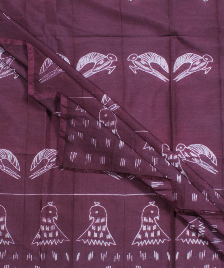 2.5m Wine mauve tie dye cotton silk shibori kurta material