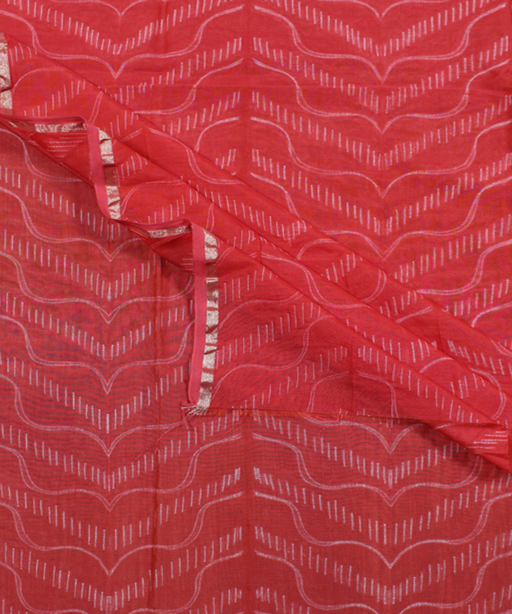 2.5 m Red cotton tie dye shibori kurta material