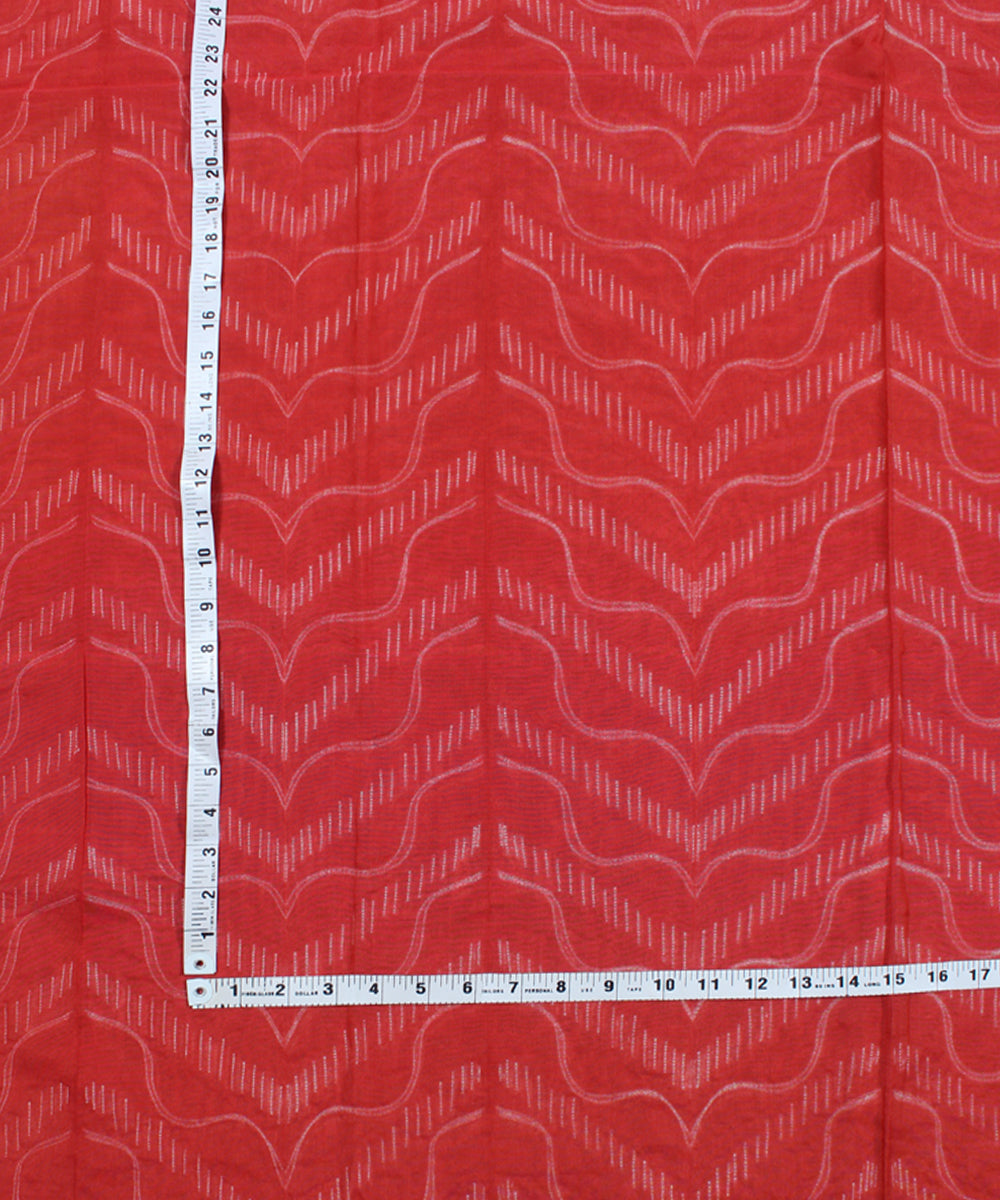 2.5 m Red cotton tie dye shibori kurta material