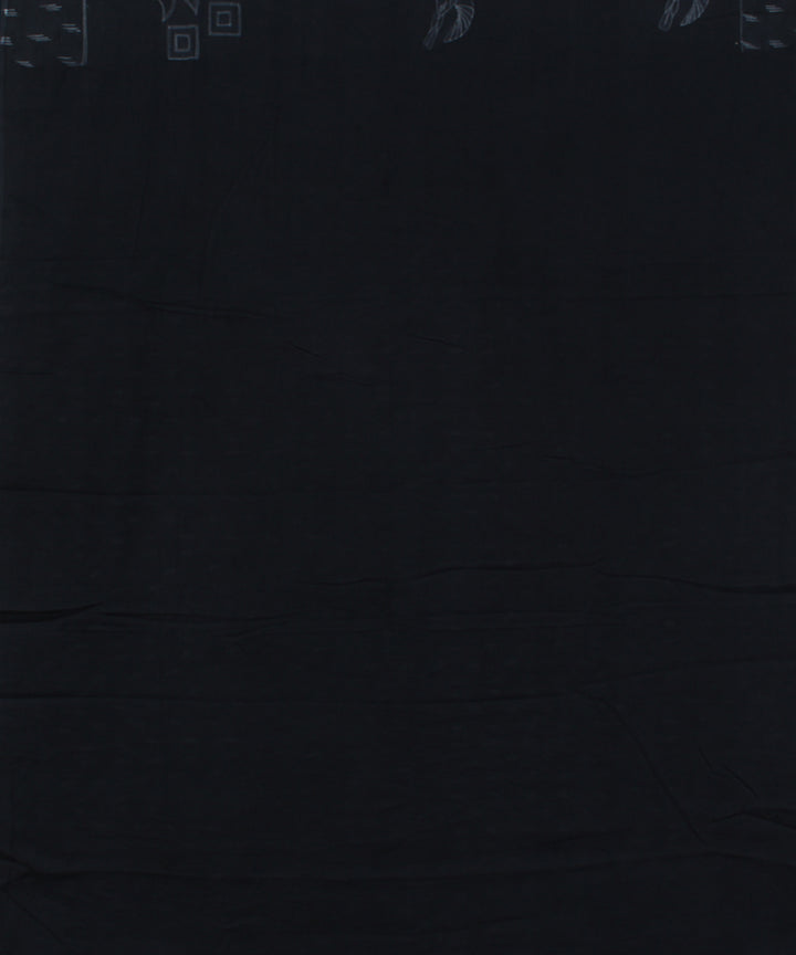 Dark grey cotton tie dye shibori saree