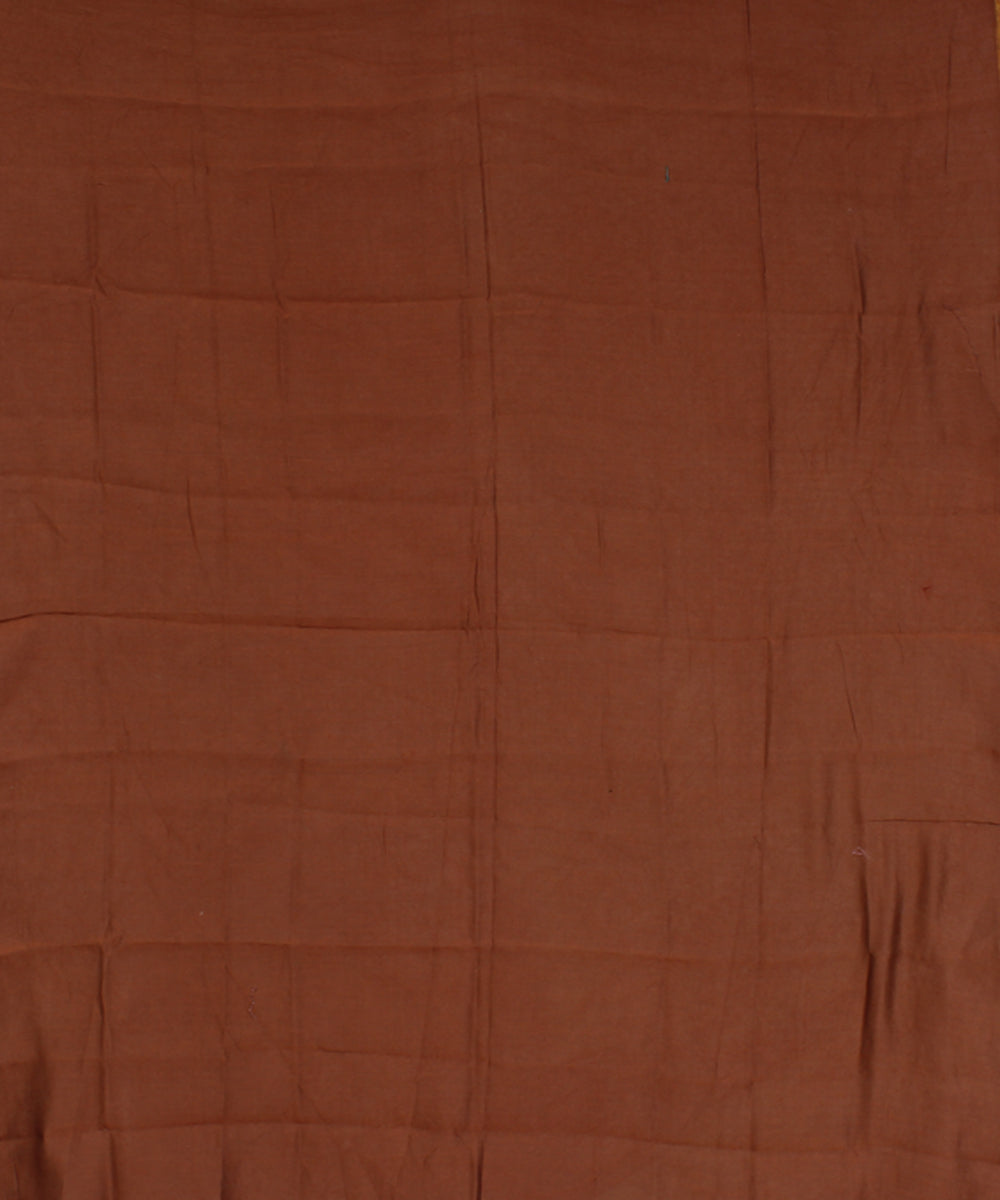 Brown chanderi tie dye shibori saree