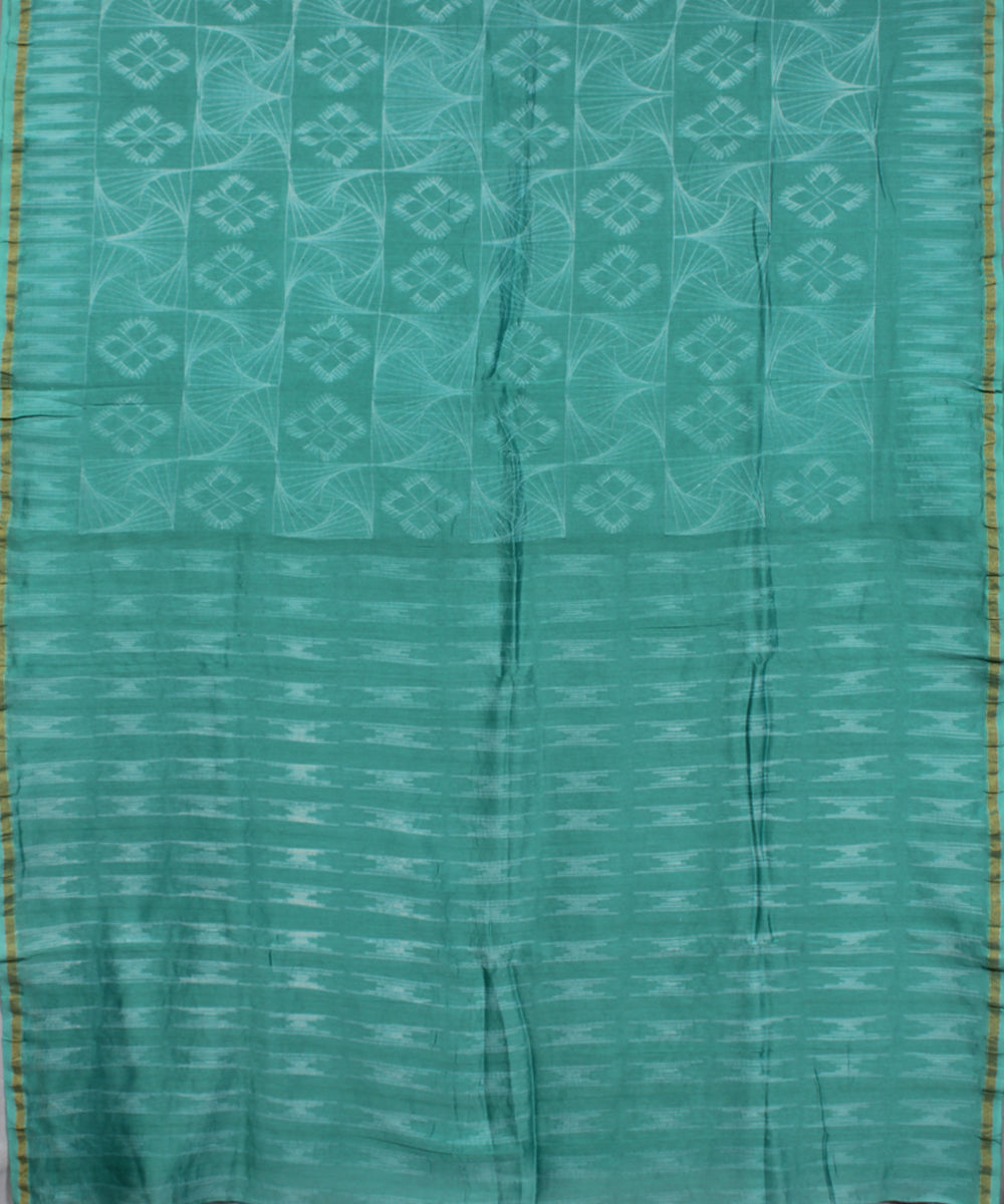 Aqua chanderi tie dye shibori saree