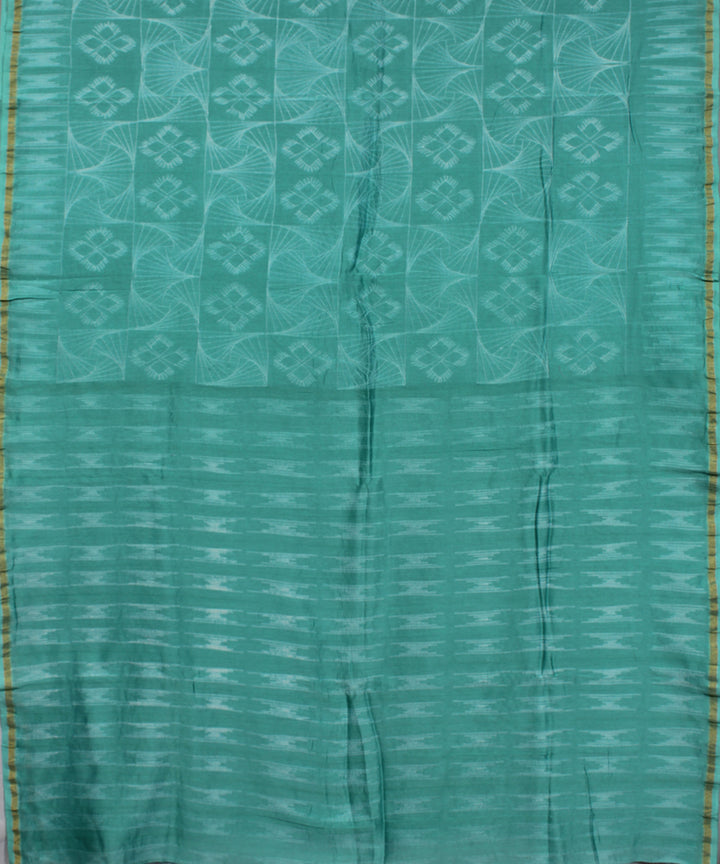 Aqua chanderi tie dye shibori saree