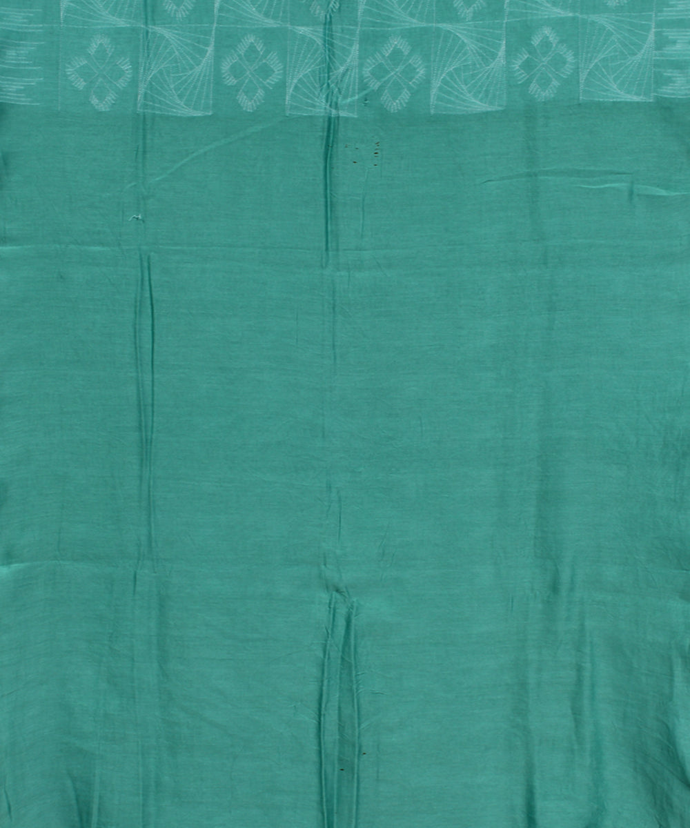 Aqua chanderi tie dye shibori saree