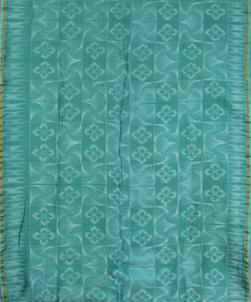 Aqua chanderi tie dye shibori saree