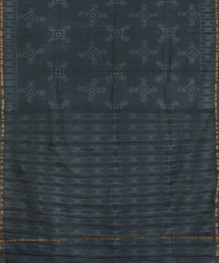Grey chanderi tie dye shibori saree