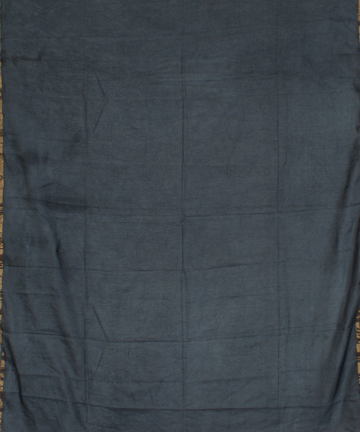 Grey chanderi tie dye shibori saree