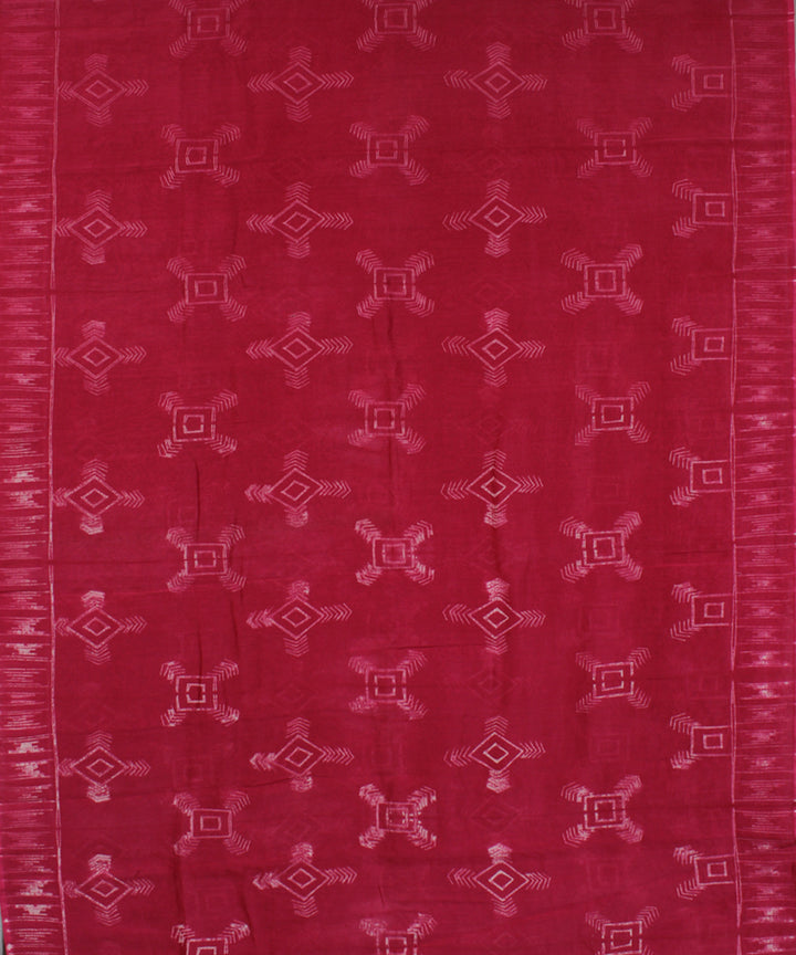 Pink chanderi tie dye shibori saree