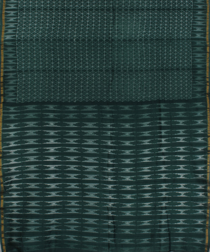 Grey green chanderi tie dye shibori saree