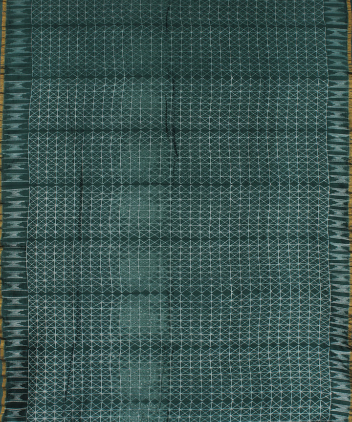 Grey green chanderi tie dye shibori saree