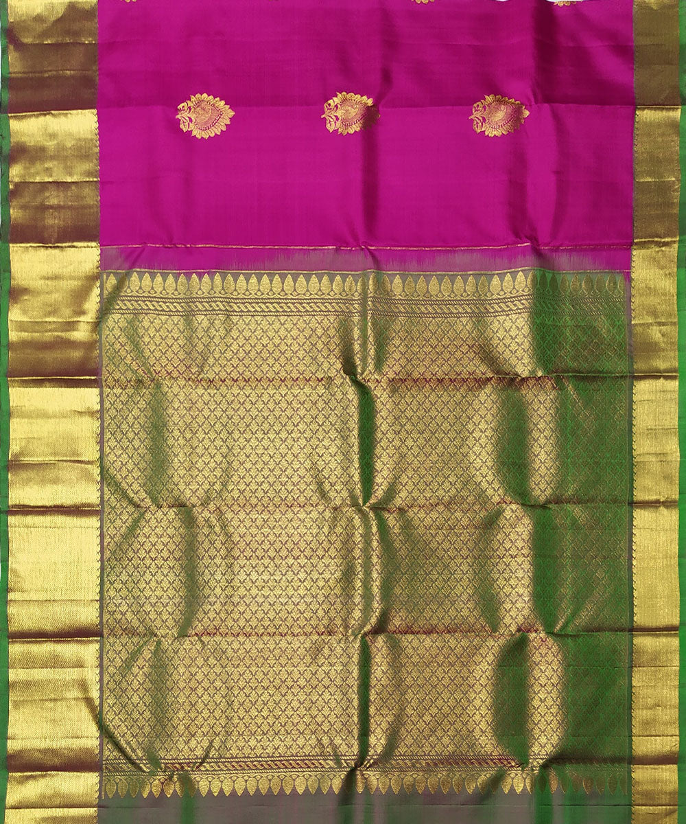 Pink handloom kanchi silk saree