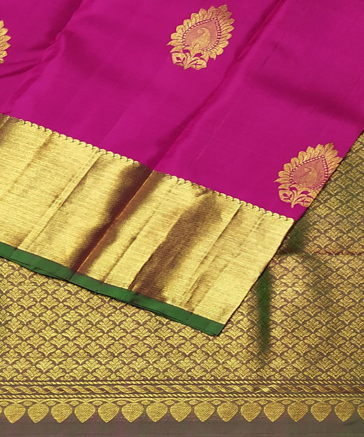 Pink handloom kanchi silk saree