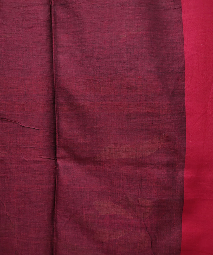 Blue red handwoven mulmul cotton jamdani saree
