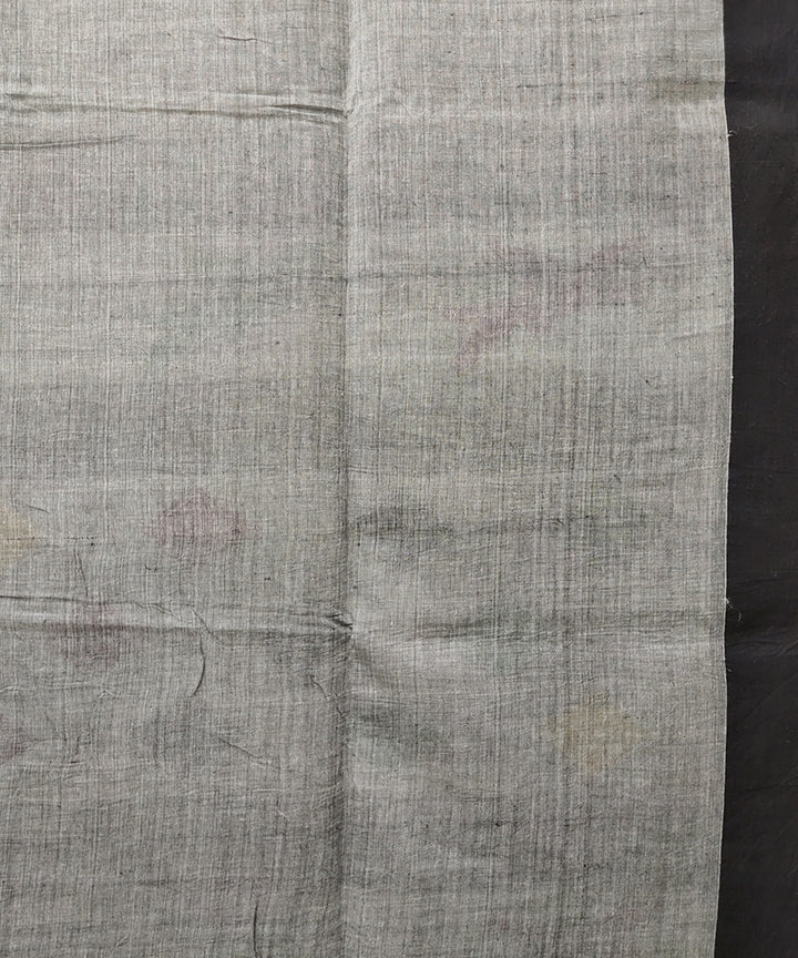 White black handwoven mulmul cotton jamdani saree