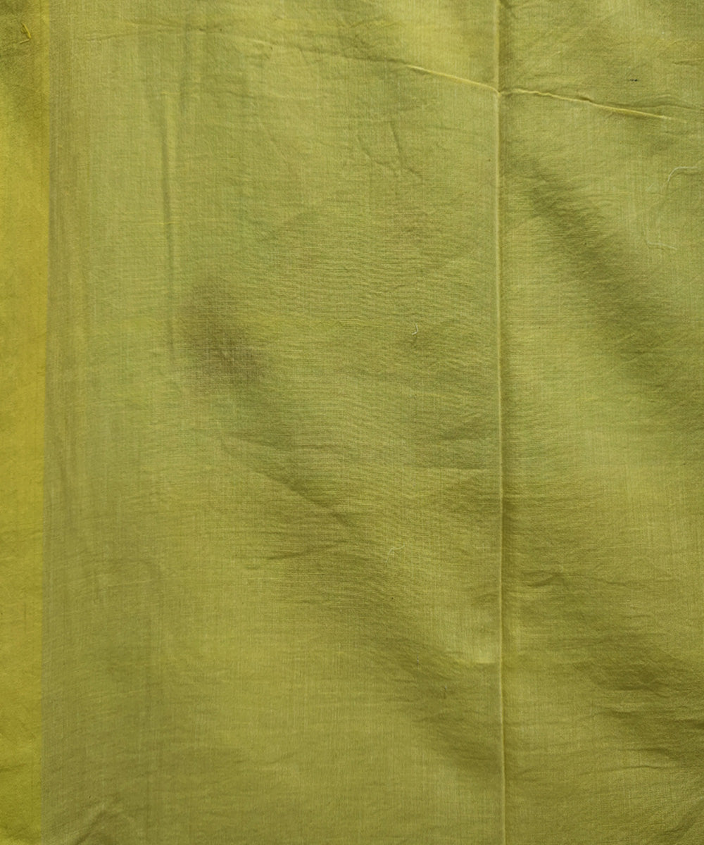 White yellow handwoven mulmul cotton jamdani saree