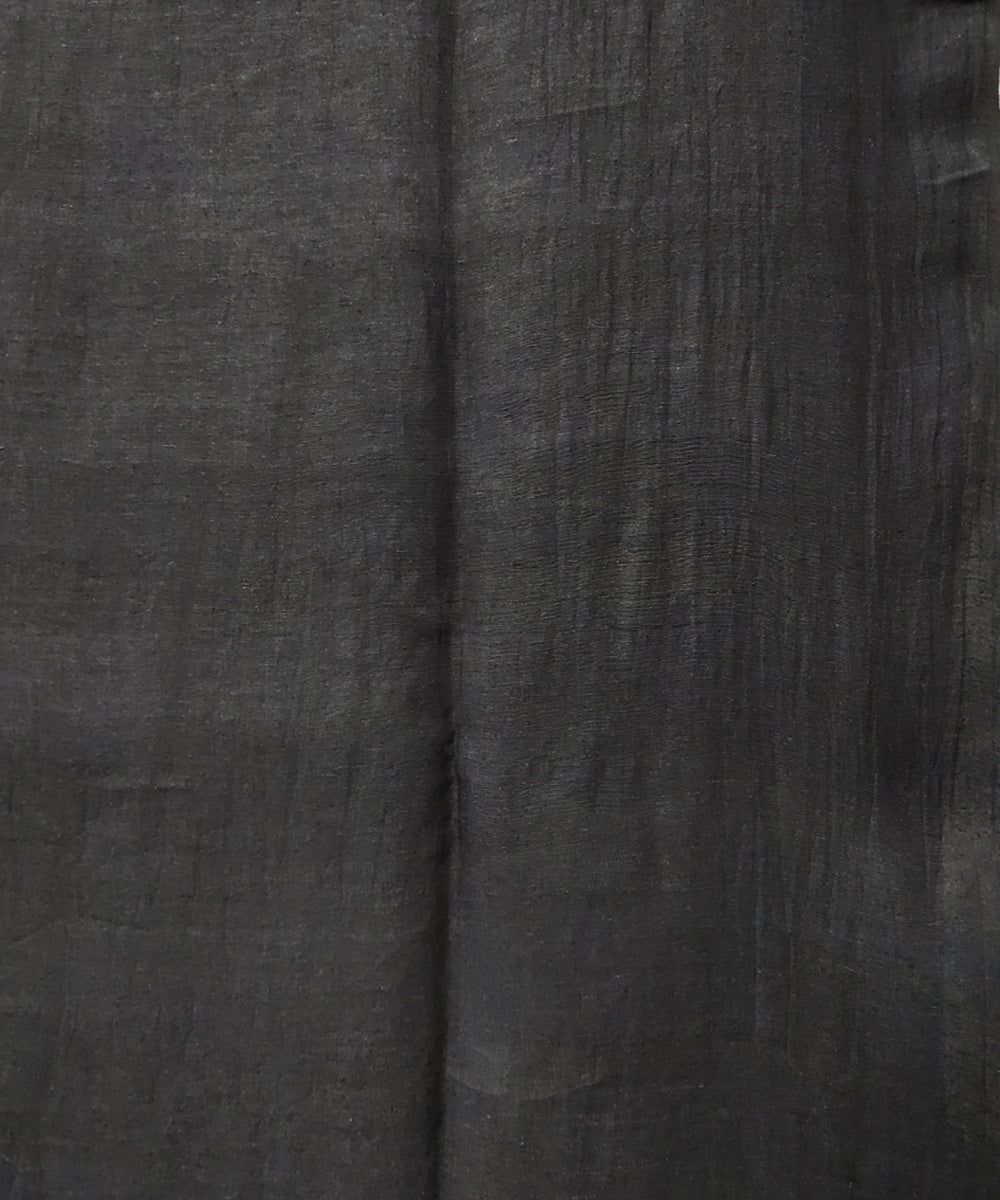 White black shibori handwoven matka silk jamdani saree