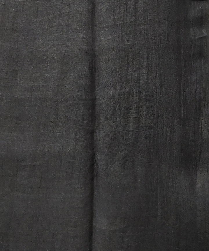 White black shibori handwoven matka silk jamdani saree