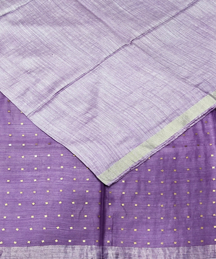 Lavender handwoven matka silk sequin saree