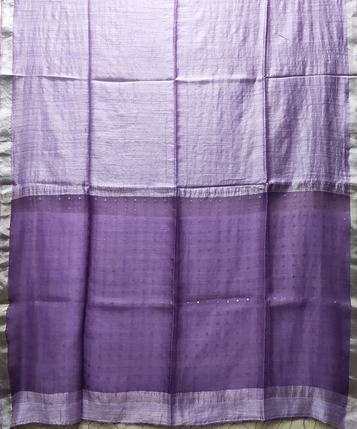 Lavender handwoven matka silk sequin saree