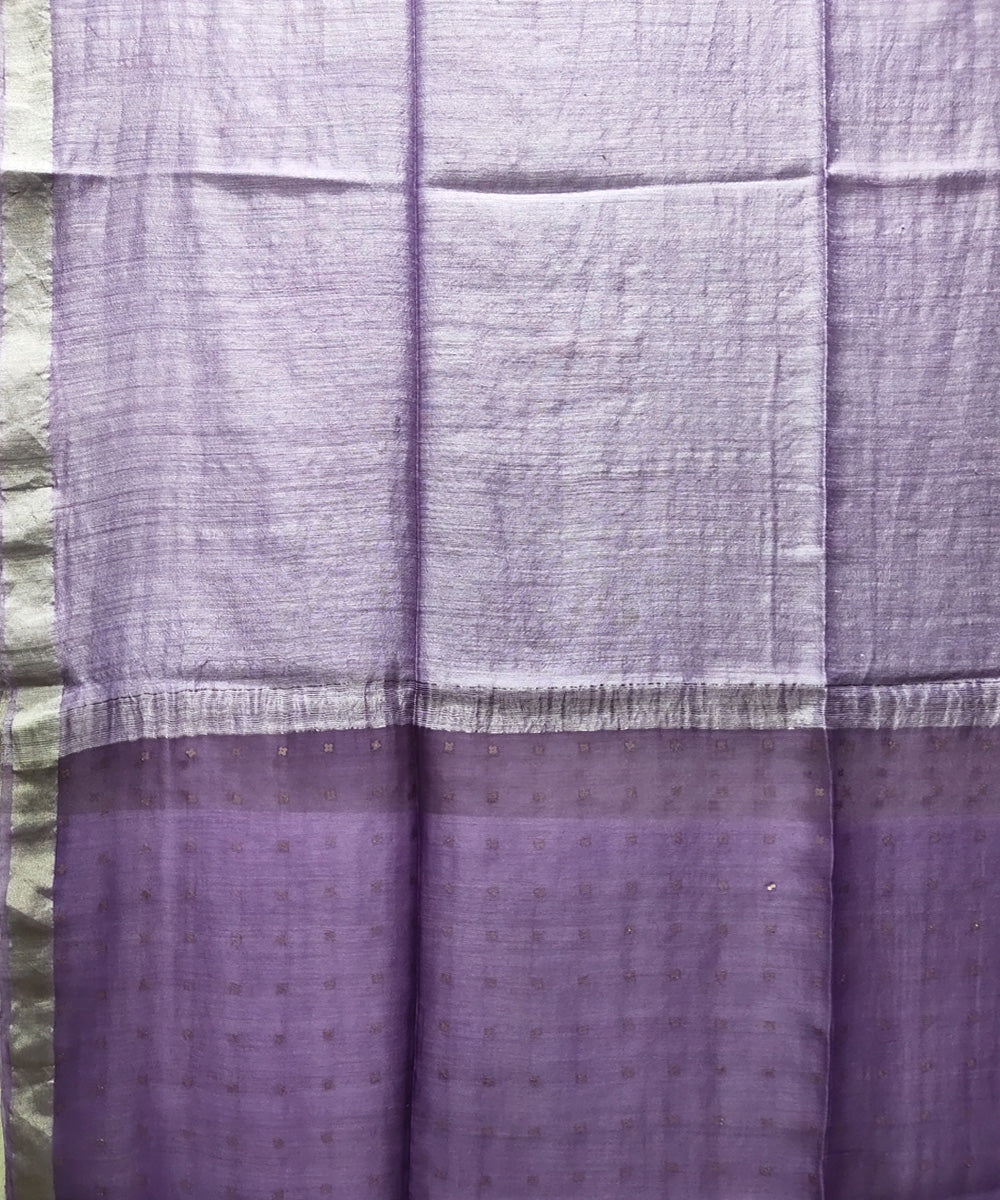 Lavender handwoven matka silk sequin saree
