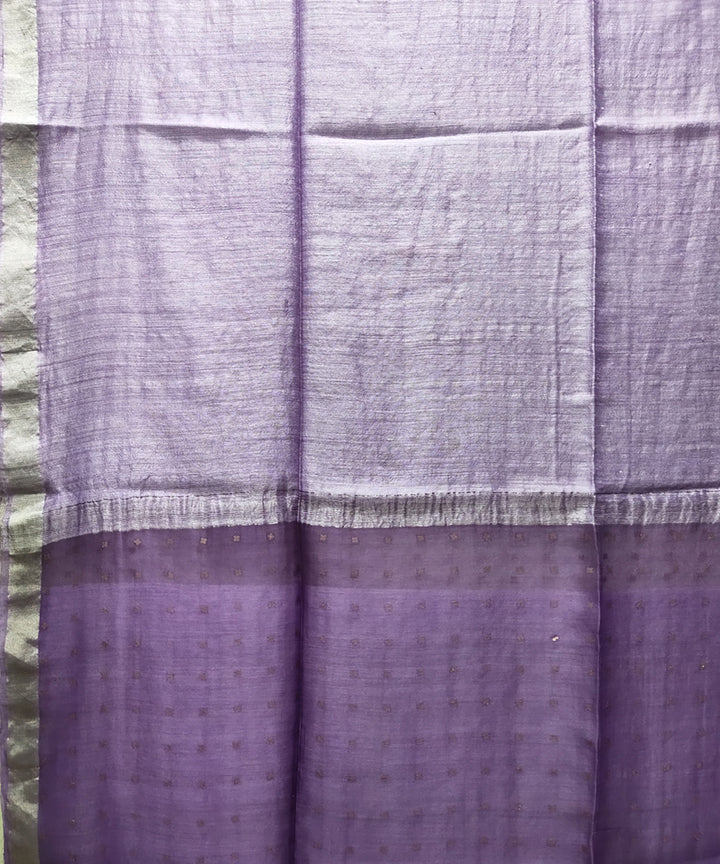 Lavender handwoven matka silk sequin saree