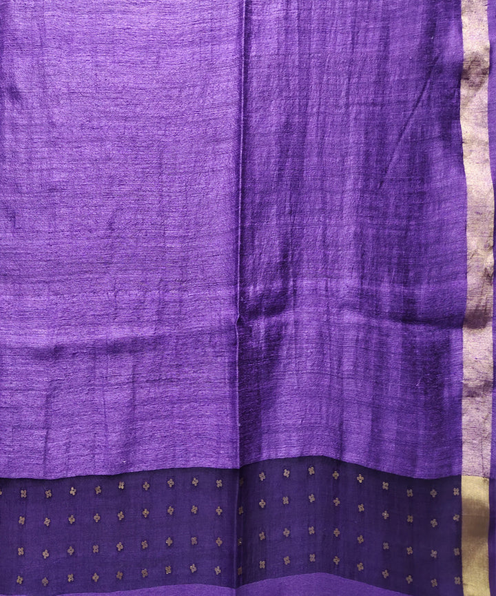 Purple handwoven matka silk sequin saree