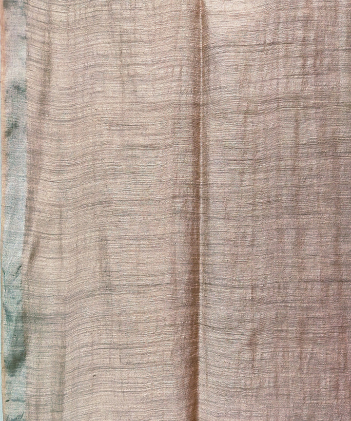 Sand brown handwoven matka silk sequin saree