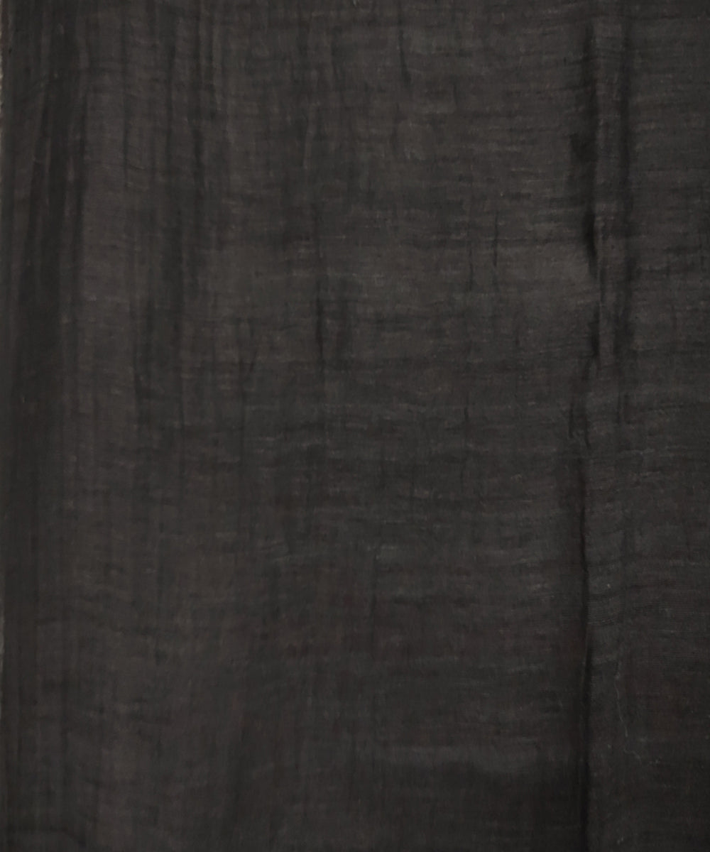 Red black shibori handwoven matka silk jamdani saree