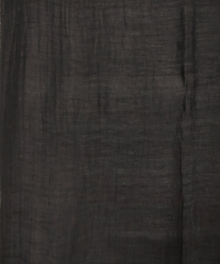 Red black shibori handwoven matka silk jamdani saree