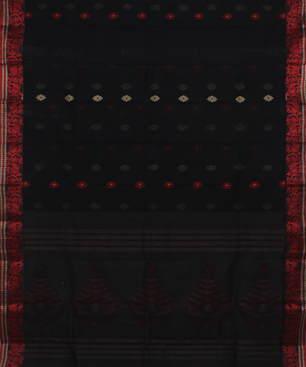 Black multicolor handloom cotton bengal tangail saree