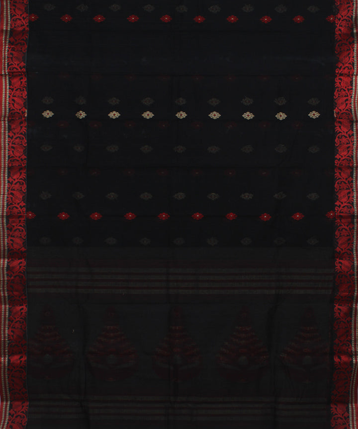 Black multicolor handloom cotton bengal tangail saree