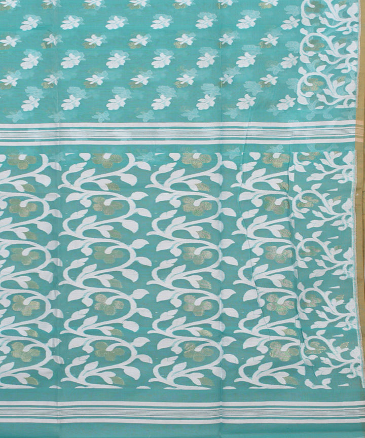 Pale blue handloom cotton saree