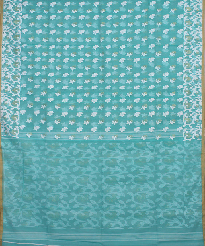 Pale blue handloom cotton saree