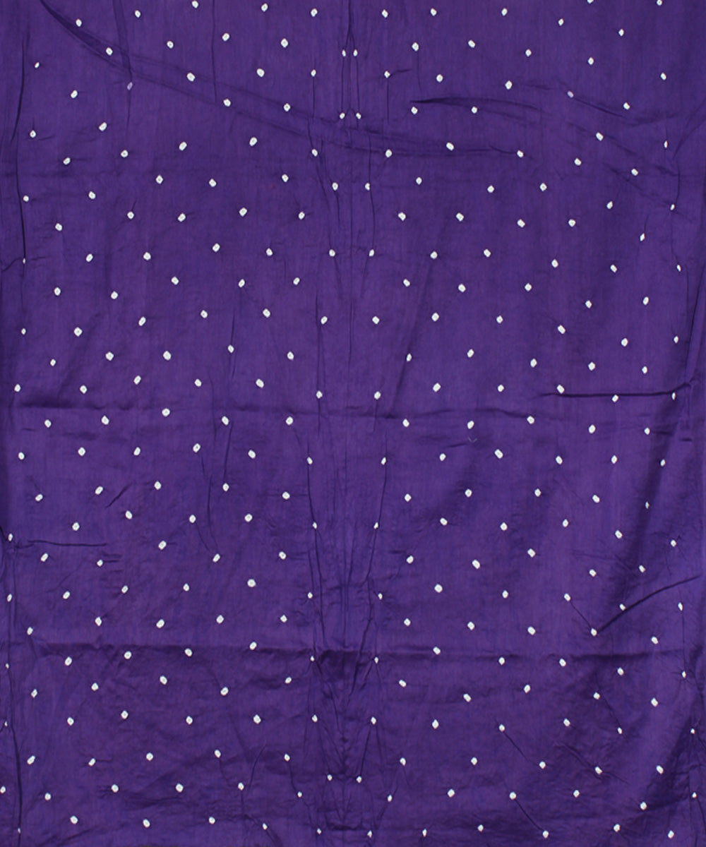 3pc Light and dark lavendar cotton hand printed bandhani suit set