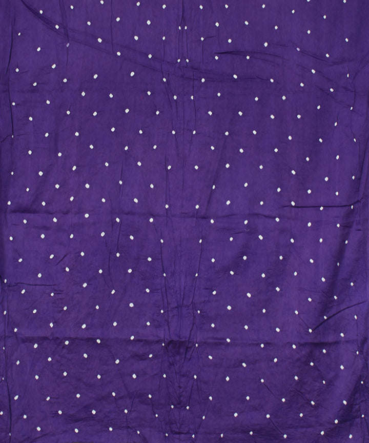 3pc Light and dark lavendar cotton hand printed bandhani suit set