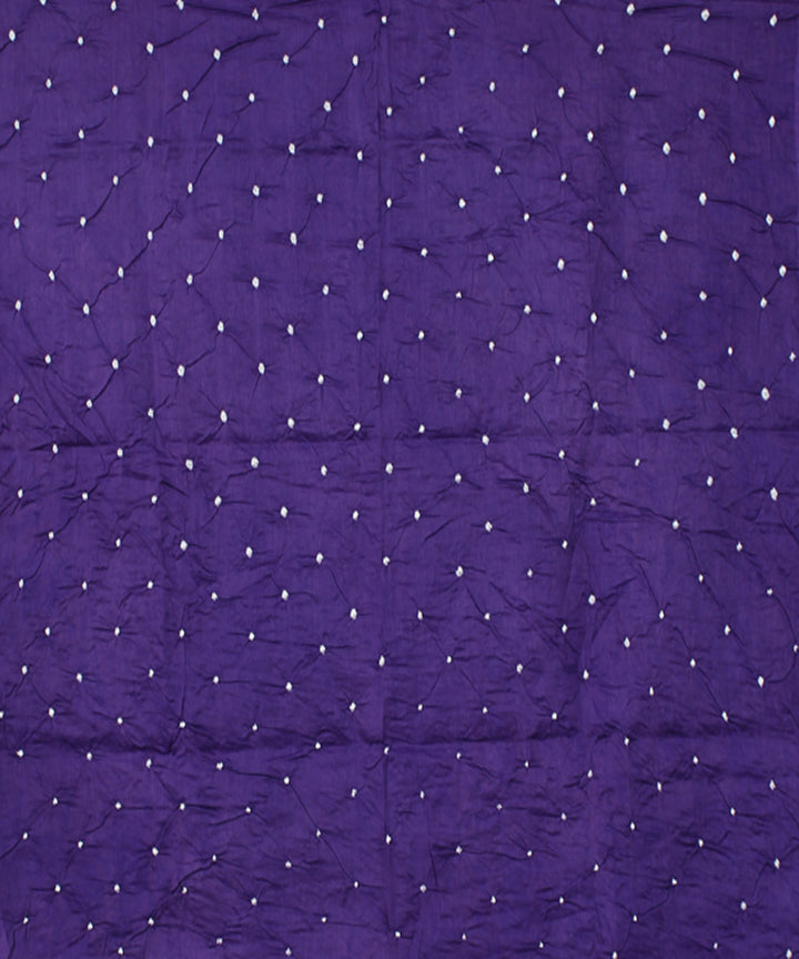 3pc Light and dark lavendar cotton hand printed bandhani suit set