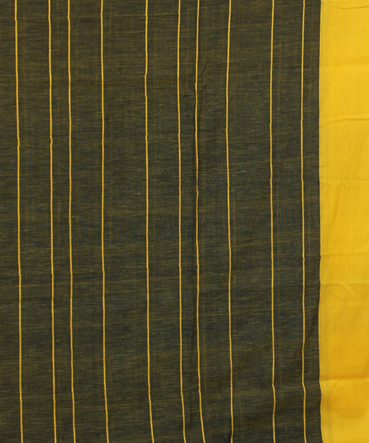 Black Yellow Pink bengal handloom Cotton  Saree