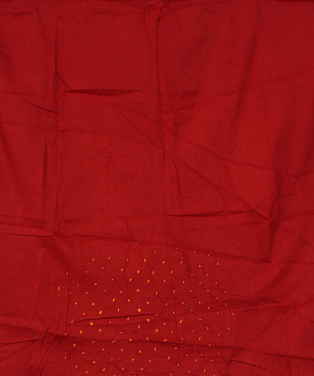 3pc Black and red cotton hand printed bandhani suit set