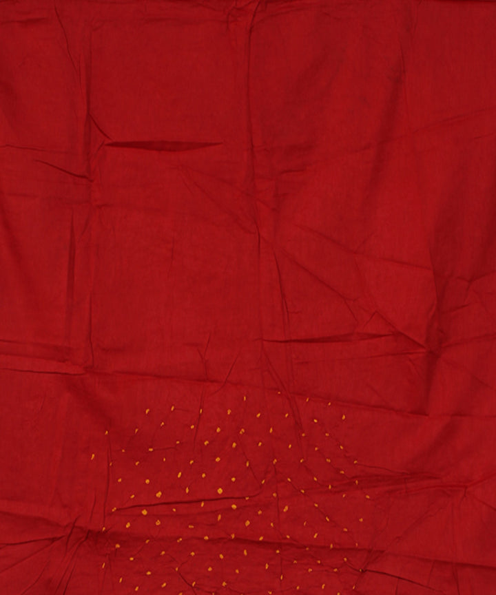 3pc Black and red cotton hand printed bandhani suit set