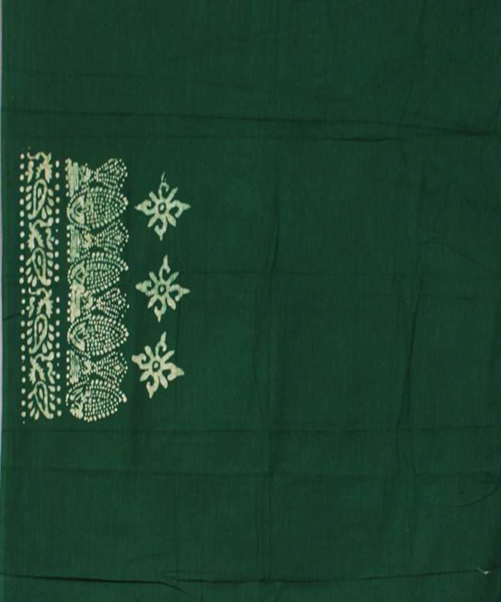3pc Red green hand printed cotton batik suit set