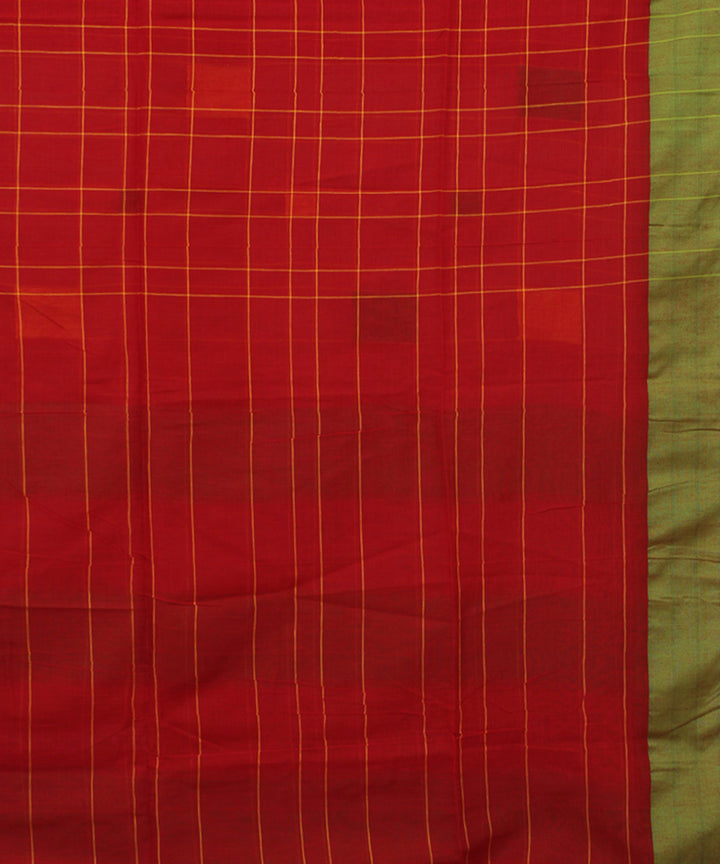 Pink Green bengal handloom Cotton Saree