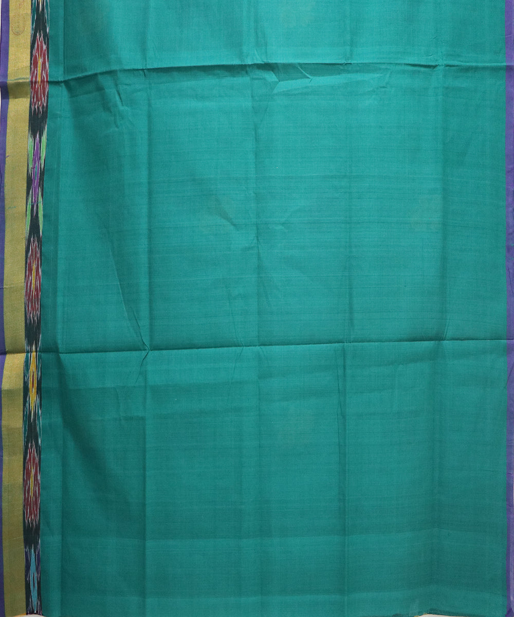 Peacock blue green handloom cotton rajahmundry saree