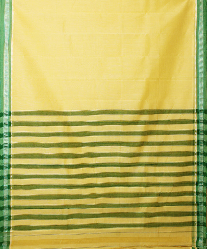 Light yellow handloom narayanpet cotton sari