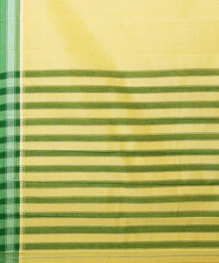 Light yellow handloom narayanpet cotton sari