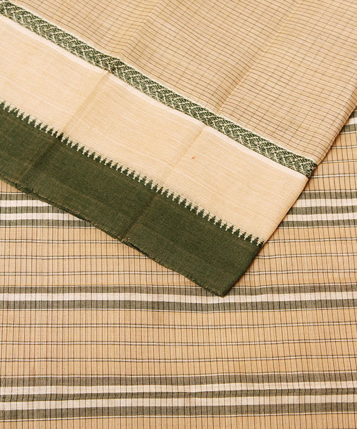Cream handloom narayanpet cotton sari
