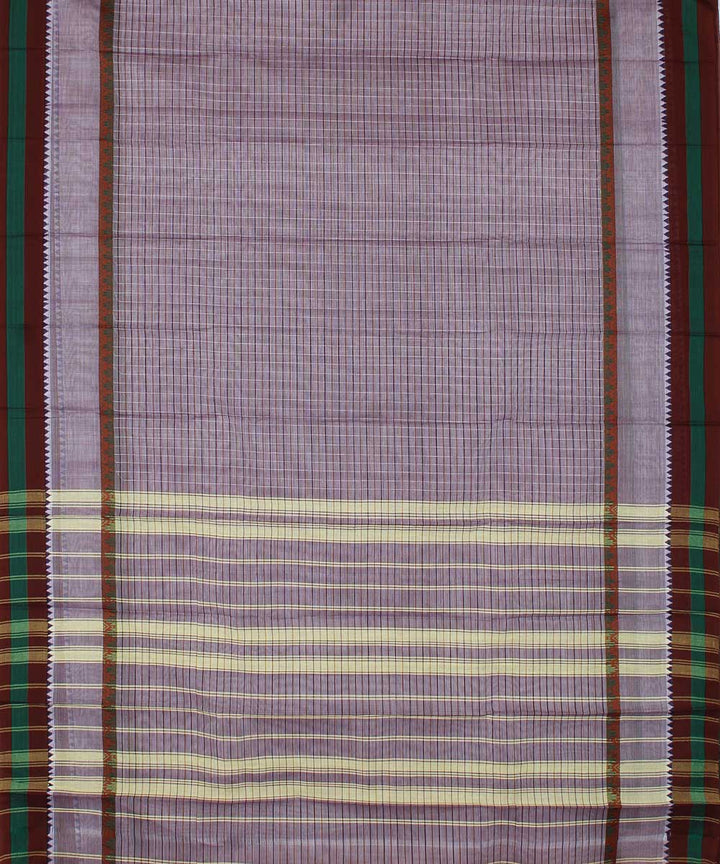 Light purple handwoven cotton narayanpet saree