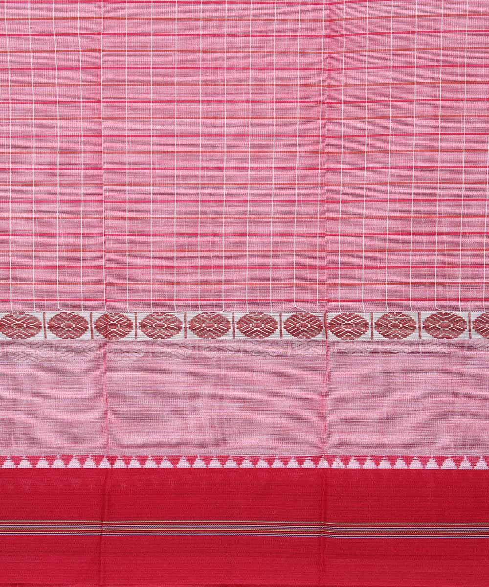 Light pink handwoven cotton narayanpet saree