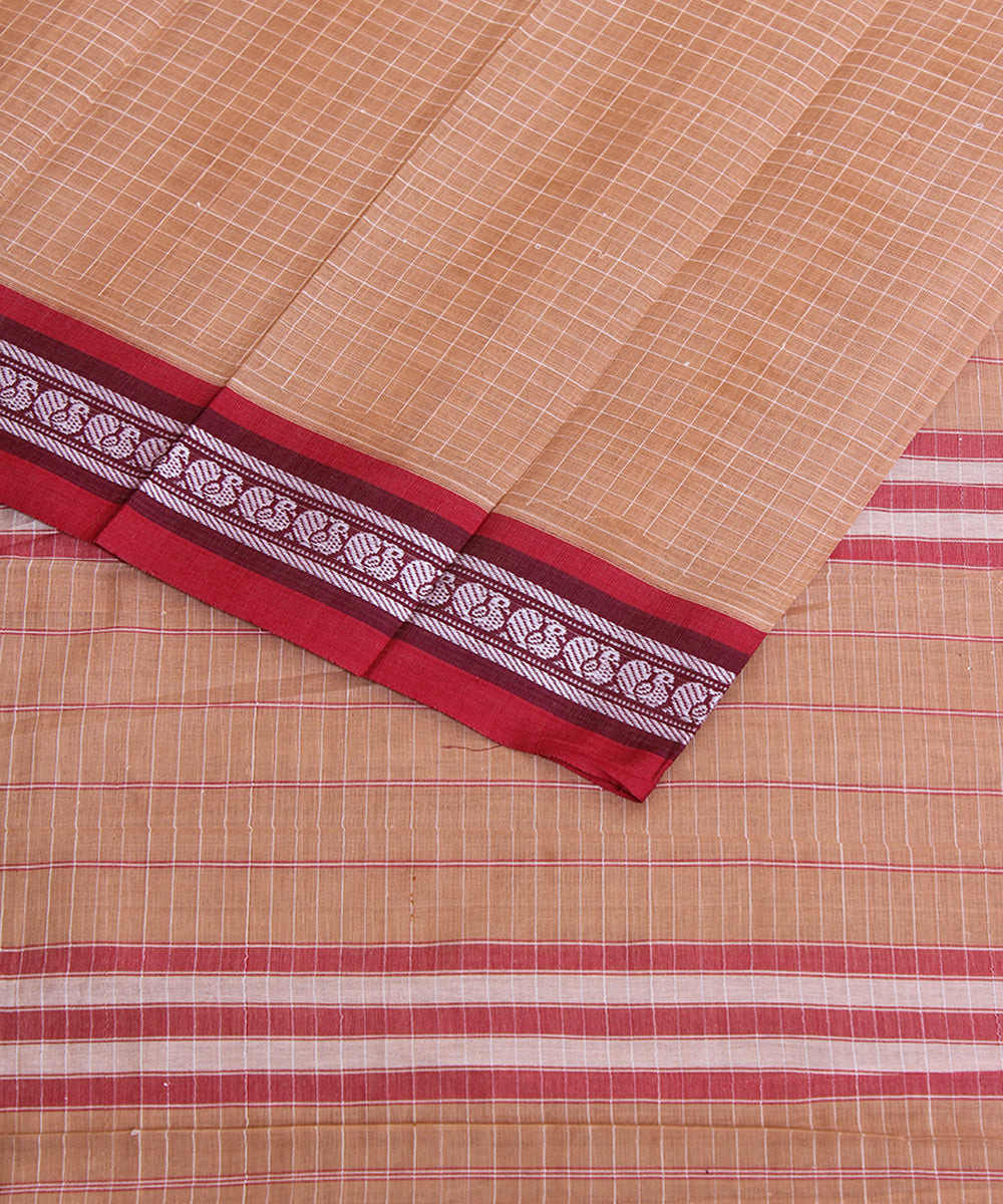 Light Yellow handwoven narayanpet cotton sari
